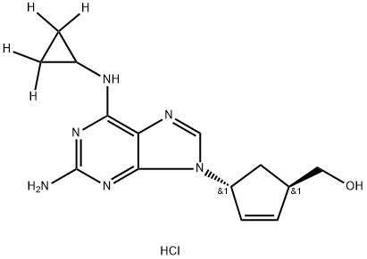 trans-Abacavir-d4 Hydrochloride Struktur