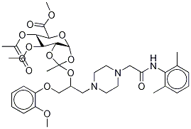 1,2-O-(1-Ranolazine-ethylidene)-4,5-di-O-acetyl-α-D-galactopyranuronic Acid Methyl Ester Struktur