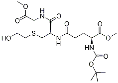 S-(2-Hydroxyethyl)-N-tert-butyloxycarbonyl Glutathione DiMethyl Diester Struktur