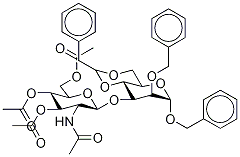 Benzyl 2-Benzyl-4,6-O-benzylidene-3-O-(2-acetamido-2-deoxy-3,4,6-tri-O-acetyl-D-glucopyranosyl)-D-mannopyranoside Struktur