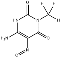 6-Amino-5-nitroso-3-methyluracil-d3 Struktur