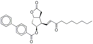 (3aR,4R,5R,6aS)-hexahydro-5-hydroxy-4-(3-oxo-1-decenyl)-2H-cyclopenta[b]furan-2-one 5-(4-Phenylbenzoate)-d15 Struktur