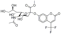 4-Trifluoromethylumbelliferyl α-D-N-Acetylneuraminate Methyl Ester Struktur