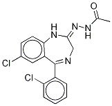 7-Chloro-5-(2-chlorophenyl)-2-Methylenehydrazide Acetic Acid 3H-1,4-Benzodiazepine-d3 Struktur