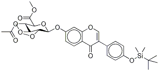 Daidzein 4'-tert-ButyldiMethylsilyl 7-Tri-O-acetyl-β-D-glucuronic Acid Methyl Ester Struktur