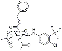 1-[4-Chloro-3-(trifluoroMethyl)phenyl]aMino-1-deoxy-2,3,4-triacetate-β-D-glucopyranuronic Acid Benzyl Ester Struktur