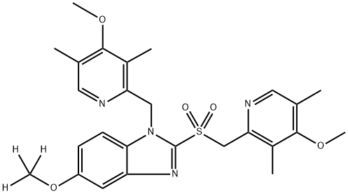 N-(4-Methoxy-3,5-diMethyl-2-pyridinyl)Methyl OMeprazole-d3 Sulfone Struktur