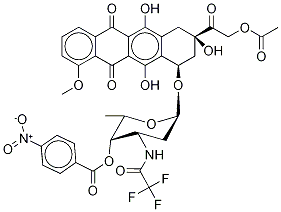 N-Trifluoroacetyl-4'-nitobenzoate-8-(2-acetyloxy) Doxorubicin Struktur