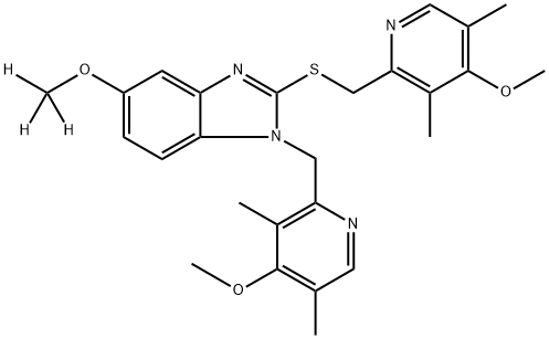 N-(4-Methoxy-3,5-diMethyl-2-pyridinyl)Methyl OMeprazole-d3 Sulfide Struktur