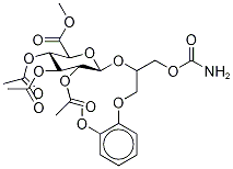 2-[(AMinocarbonyl)oxy]-1-[(2-Methoxyphenoxy)Methyl]ethyl 2,3,4-tri-O-Acetyl-β-D-glucopyranosiduronic Acid Methyl Ester Struktur