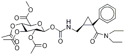 1-[N-[[(1S,2R)-2-[(DiethylaMino)carbonyl]-2-phenylcyclopropyl]Methyl]carbaMate]-β-D-glucopyranuronic Acid 2,3,4-Triacetate Methyl Ester Struktur