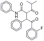 2-Fluoro-α-(2-methyl-1-oxopropyl)-γ-oxo-N,β-diphenyl-benzenebutanamide Struktur