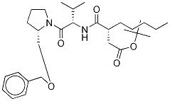 3-(R)-[1-(2-(S)-Benzyloxymethyl-pyrrolidine-1-carbonyl)-2-(S)-methyl-propylcarbamoyl)-octanoic Acid tert-Butyl Ester Struktur