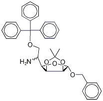 Benzyl 5-Amino-5-R,S-deoxy-2,3-O-isopropylidene-6-O-trityl-α-D-glucofuranoside Struktur