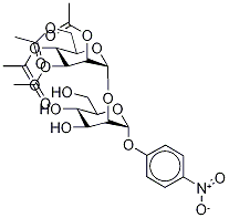 4-Nitrophenyl 2-O-(2,3,4,6-Tri-O-acetyl-α-D-mannopyranosyl)-α-D-mannopyranoside Struktur