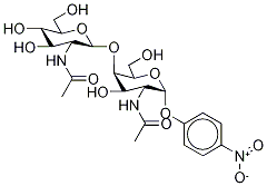 p-Nitrophenyl 2-Acetamido-2-deoxy-(4-O-2-acetamido-2-deoxy-β-D-
glucopyranosyl)-α-D-galactopyranoside Struktur