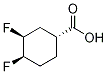 (1R,3S,4R)-rel-3,4-Difluorocyclohexane-1-carboxylic Acid Struktur