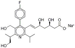 Desmethyl Hydroxy Cerivastatin-d6 Sodium Salt Struktur