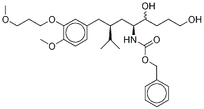 (5S,7S)-5-Amino-7-isopropyl-N-benzyloxycarbonyl-8-[4-methoxy-5-(3-methoxypropoxy)benzyl]octan-1,4-diol  (Mixture of Diastereomers) Struktur