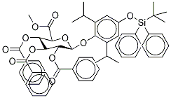 4-(tert-Butyldiphenylsilyl)hydroxy Propofol Tri-O-benzoyl-1-O-β-D-glucuronic Acid Methyl Ester Struktur