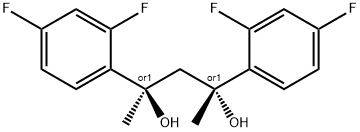 (2R,4R)-rel-2,4-Bis(2’,4’-difluorophenyl)-2,4-dihydroxypentane Struktur