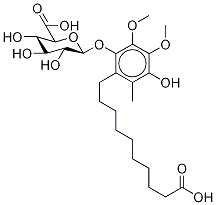 4-Hydroxy-2-(10-carboxydecyl)-5,6-dimethoxy-3-methylphenyl β-D-Glucuronide Struktur