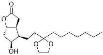 (3aR,4R,5R,6aS)-4-[3-(Ethyleneketal)decanyl]hexahydro-5-hydroxy-2H-cyclopenta[b]furan-2-one-d15 Struktur