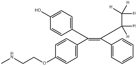 N-Desmethyl-4-hydroxy Tamoxifen-d5 (1:1 E/Z Mixture) Struktur