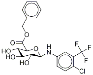 1-[4-Chloro-3-(trifluoroMethyl)phenyl]aMino-1-deoxy-β-D-glucopyranuronic Acid Benzyl Ester Struktur