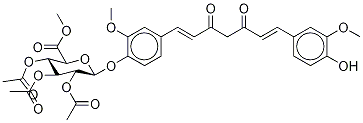 4-[(1E,6E)-7-(4-Hydroxy-3-Methoxyphenyl)-3,5-dioxo-1,6-heptadien-1-yl]-2-Methoxyphenyl β-D-Glucopyranosiduronic Acid Triacetate Methyl Ester Struktur