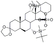 3,3-ETHYLENEDIOXY-7Μ-TERT-BUTYLDIMETHYLSILOXY-PETROMYZONAL-24-SULFATE, TRIMETHYLAMINE SALT Struktur