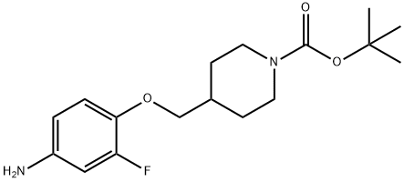 tert-butyl 4-((4-aMino-2-fluorophenoxy)Methyl)piperidine-1-carboxylate Struktur