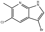 3-BROMO-5-CHLORO-6-METHYL-7-AZAINDOLE Struktur