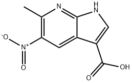 1H-Pyrrolo[2,3-b]pyridine-3-carboxylic  acid,  6-methyl-5-nitro- Struktur