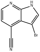 1H-Pyrrolo[2,3-b]pyridine-4-carbonitrile,  3-bromo- Struktur