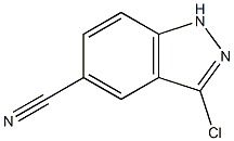 3-CHLORO-5-CYANO (1H)INDAZOLE Struktur