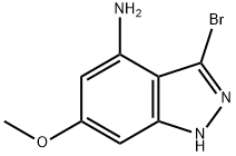 4-AMINO-3-BROMO-6-METHOXY 1H-INDAZOLE Struktur