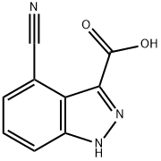 4-CYANO-3-(1H)INDAZOLE CARBOXYLIC ACID Struktur