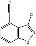 3-CHLORO-4-CYANO (1H)INDAZOLE Struktur