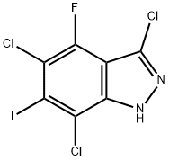 3,5,7-TRICHLORO-4-FLUORO-6-IODO 1H-INDAZOLE Struktur