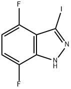 4,7-DIFLUORO-3-IODO(1H)INDAZOLE Struktur