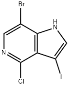 7-BROMO-4-CHLORO-3-IODO-5-AZAINDOLE Struktur