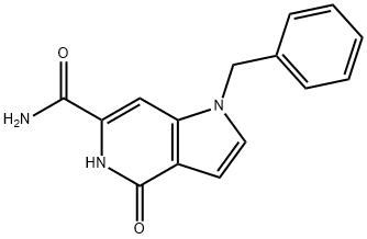 1-BENZYL-4-HYDROXY-6-CARBOMOYL-5-AZAINDOLE Struktur