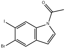 1-ACETYL-5-BROMO-6-IODOINDOLE Struktur