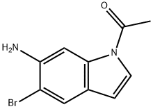 1-ACETYL-6-AMINO-5-BROMOINDOLE Struktur