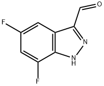 5,7-DIFLUORO 3-(1H) INDAZOLE CARBOALDEHYDE Struktur