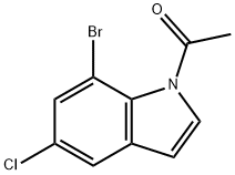 1-ACETYL-7-BROMO-5-CHLOROINDOLE Struktur