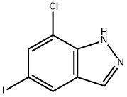 7-CHLORO-5-IODO (1H)INDAZOLE Struktur