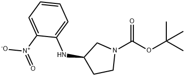 (R)-3-(2-Nitro-phenylaMino)-pyrrolidine-1-carboxylic acid tert-butyl ester Struktur