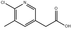 6-chloro-5-Methyl-3-pyridineacetic acid Struktur